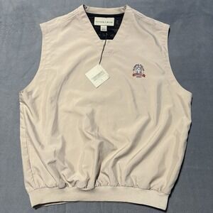 Vintage Cutter & Buck Golf Vest Mens XL Tan 2003 US Open Olympia Fields NEW